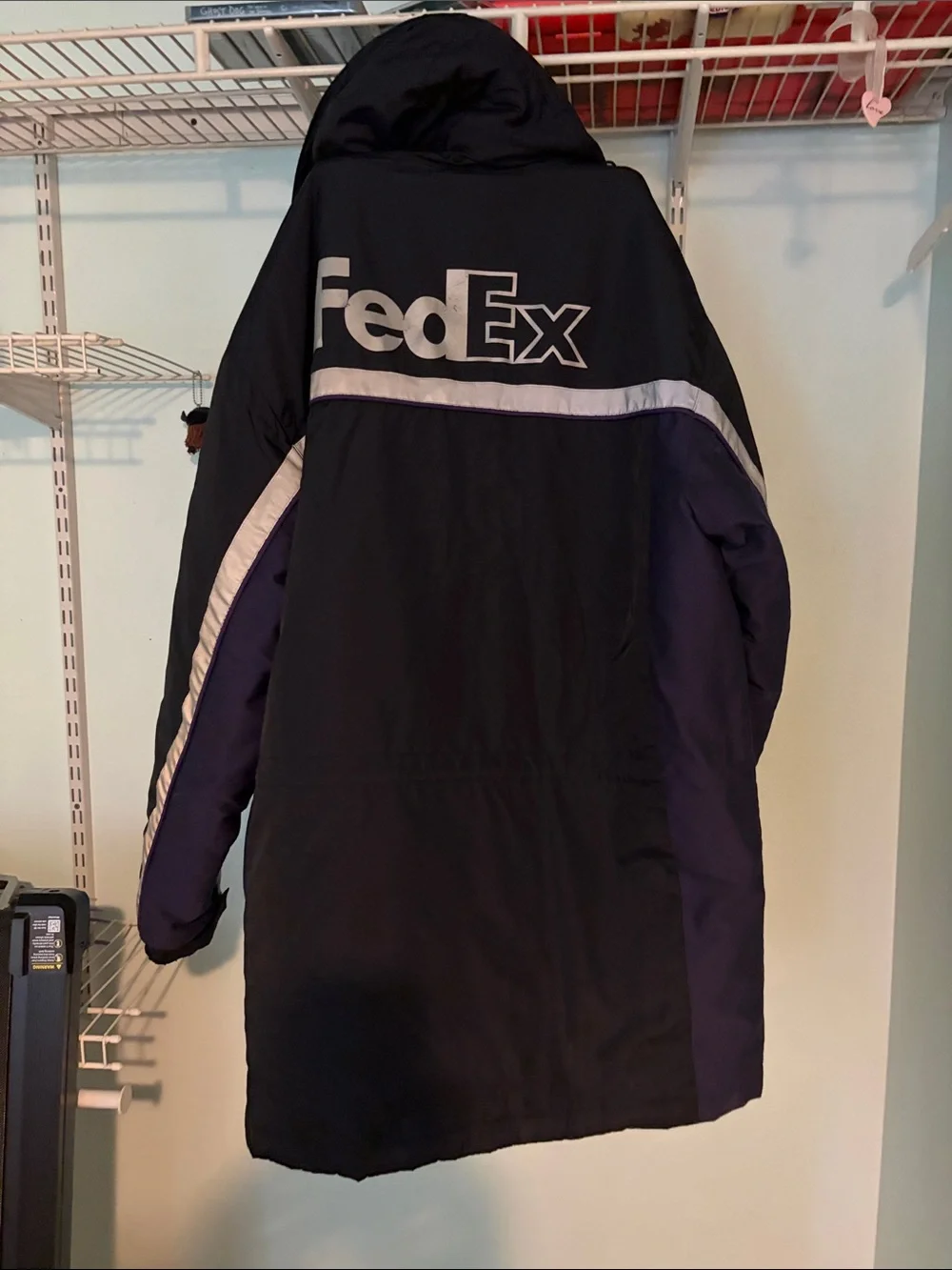 FedEx Men’s Black and Purple Performance Hooded Jacket